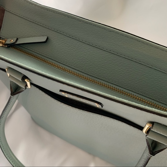 Medium Kate Spade Light Blue Leather Tote Bag - Picture 5 of 11